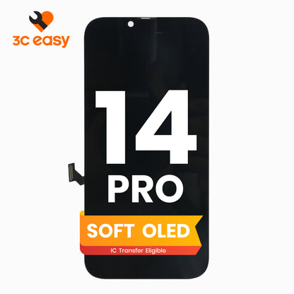 3C EASY - New Phone  Screen Replacement I14 Pro (Soft OLED/Black)