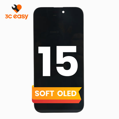 3C EASY - New Phone  Screen Replacement I15 (Soft OLED/Black)