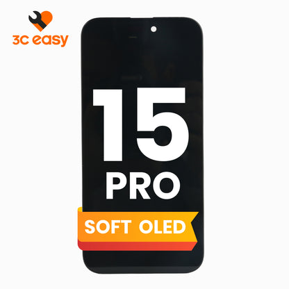 3C EASY - New Phone  Screen Replacement I15 Pro (Soft OLED/Black)