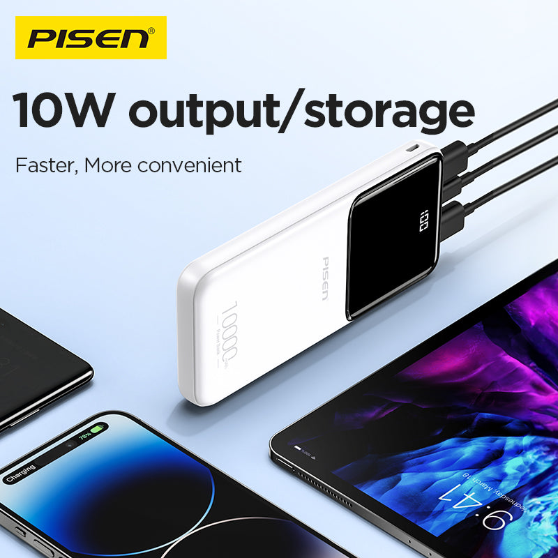 PISEN Semi Mirror 10W 10000mAh Power Bank TP-D053 - PisenBiz