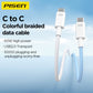 PISEN PRO C to C 60W colorful braided data cable CC11-1000 - PisenBiz