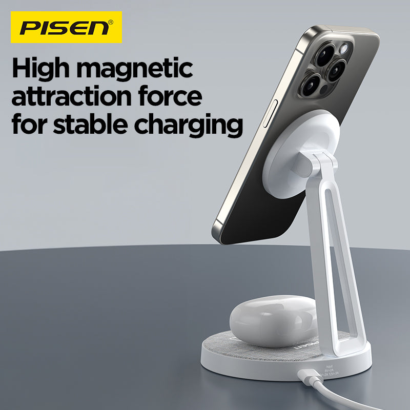 PISEN 2-in-1 Wireless Charging Stand TP-C30 - PisenBiz