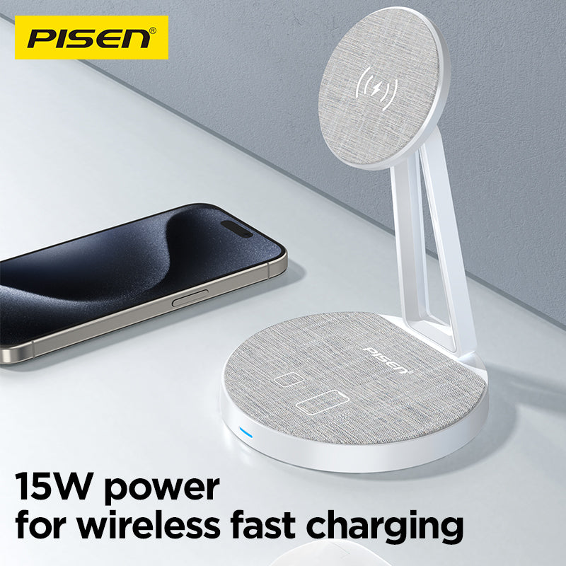 PISEN 2-in-1 Wireless Charging Stand TP-C30 - PisenBiz