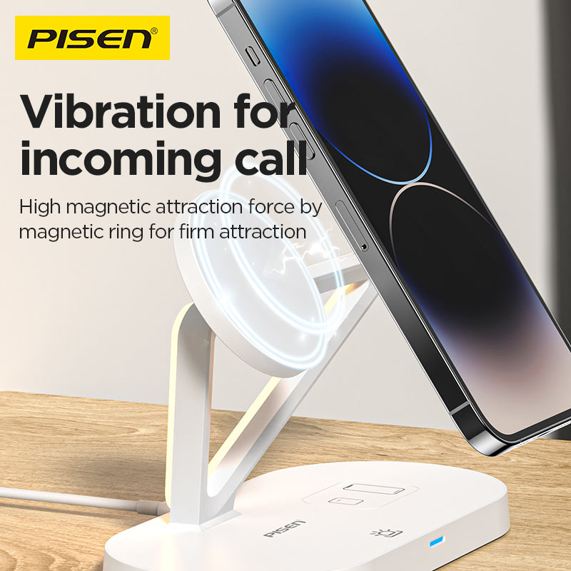 PISEN 3-in-1 Wireless Charging Stand with Night Light TP-C24 - PisenBiz