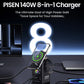 PISEN 140W GaN Magnetic Wireless Charging MagStation 8-in-1 Socket Set KF27 - PisenBiz