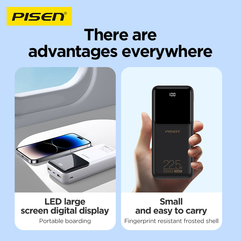 PISEN Semi Mirror 22.5W 20000mAh Power Bank TP-D039 - PisenBiz