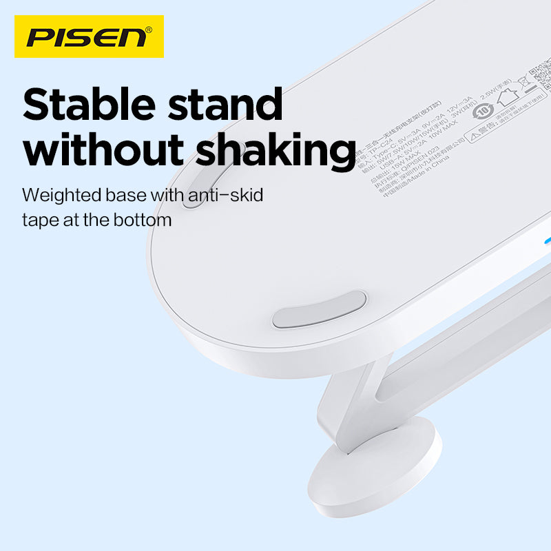 PISEN 3-in-1 Wireless Charging Stand with Night Light TP-C24 - PisenBiz