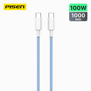 PISEN PRO C to C 60W colorful braided data cable CC12-1000 - PisenBiz