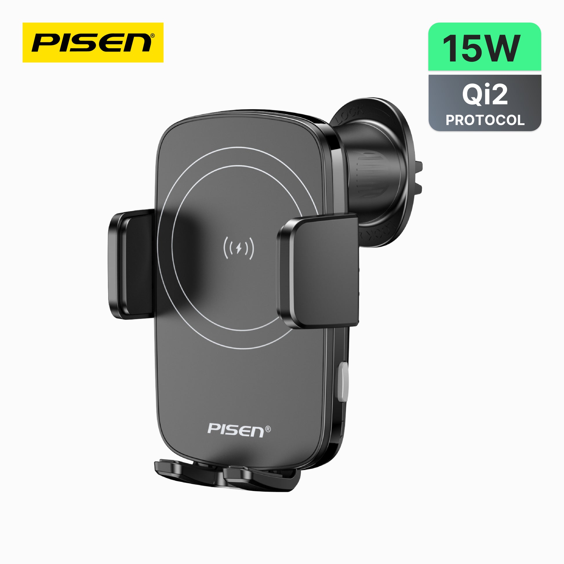 PISEN 15W Wireless Auto Clamping Car Mount Charger TP-C69 - PisenBiz