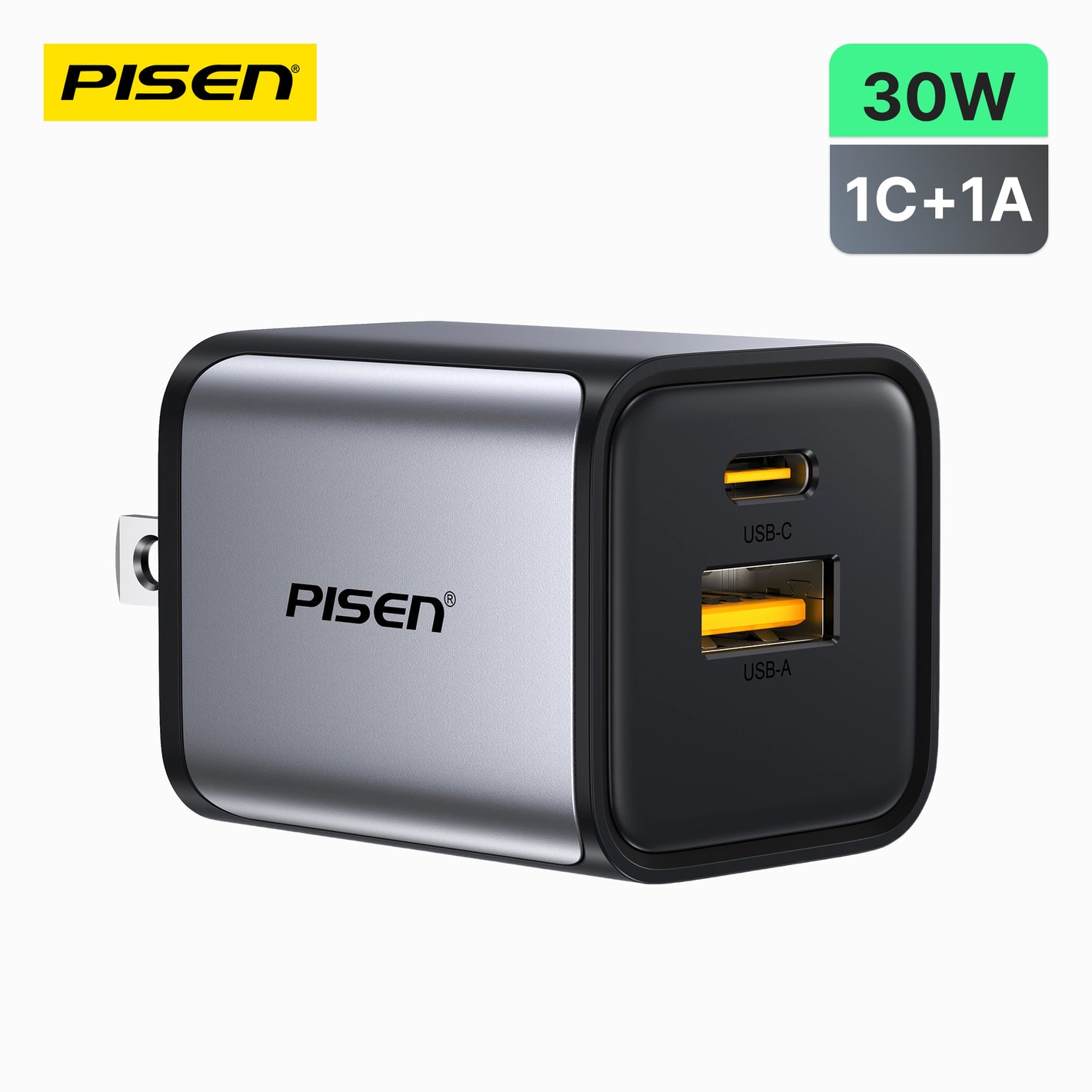 PISEN BOLT Lite 30W 2-Port GaN Fast Charger TP-C63 - PisenBiz