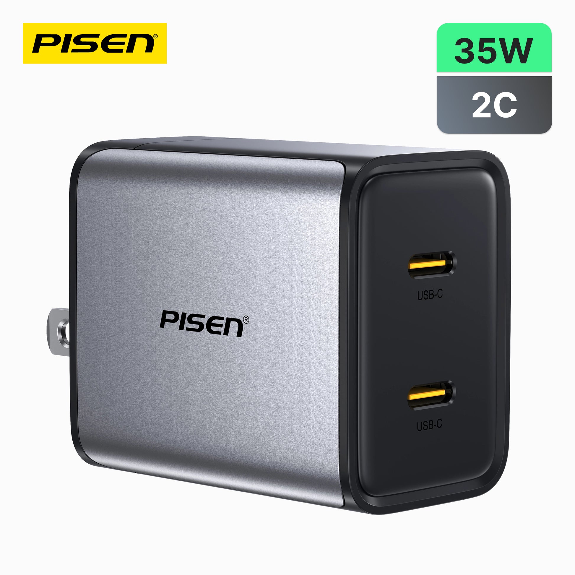 PISEN BOLT Lite 35W 2-Port GaN Fast Charger TP-C64 - PisenBiz