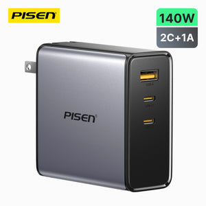 PISEN BOLT Pro 140W 3-Port GaN Fast Charger TP-C68 - PisenBiz