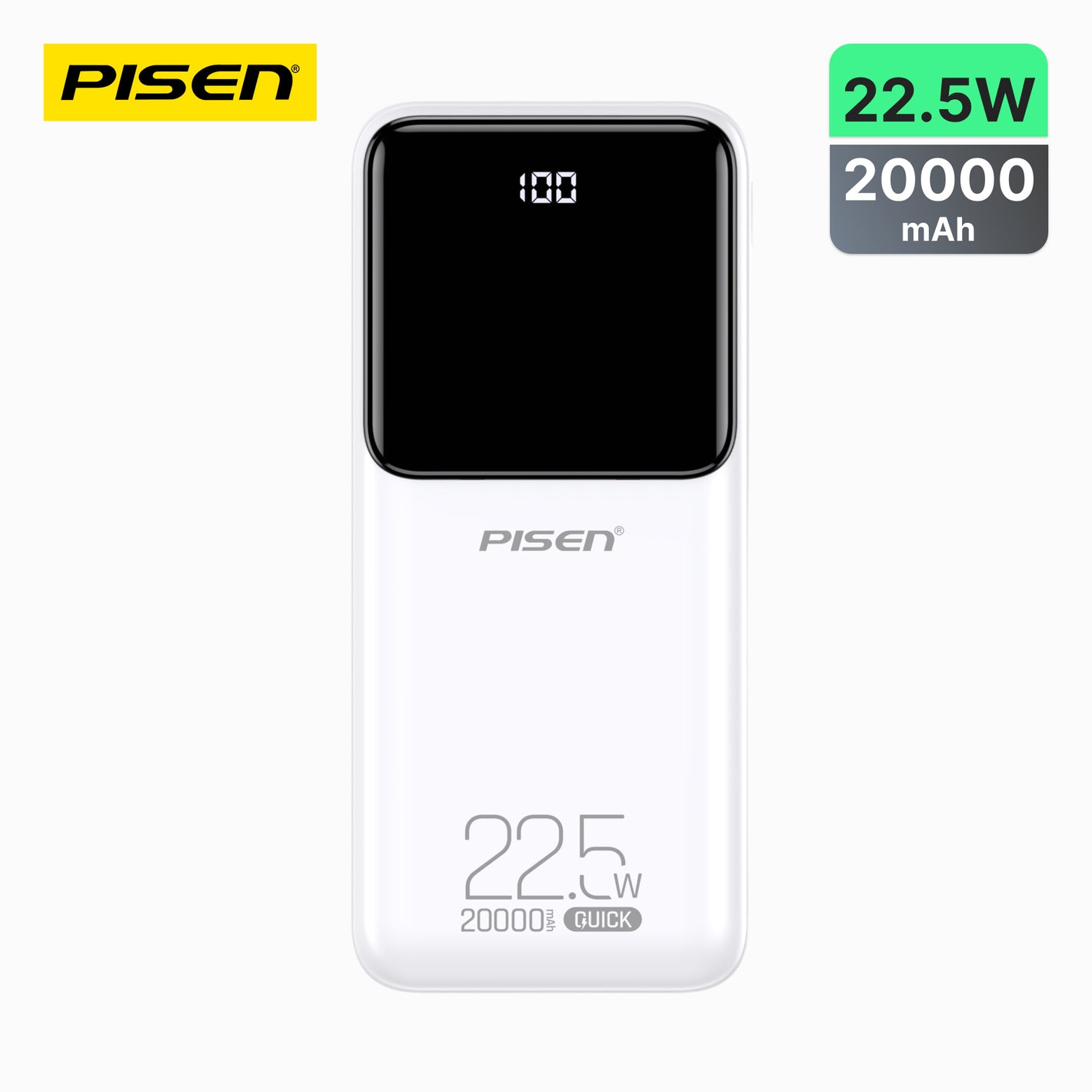 PISEN Semi Mirror 22.5W 20000mAh Power Bank TP-D039 - PisenBiz