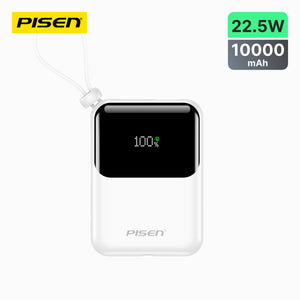 PISEN Sunny Power 22.5W With Two build-in Cables 10000mAh Mini Power Bank TP-D096 - PisenBiz