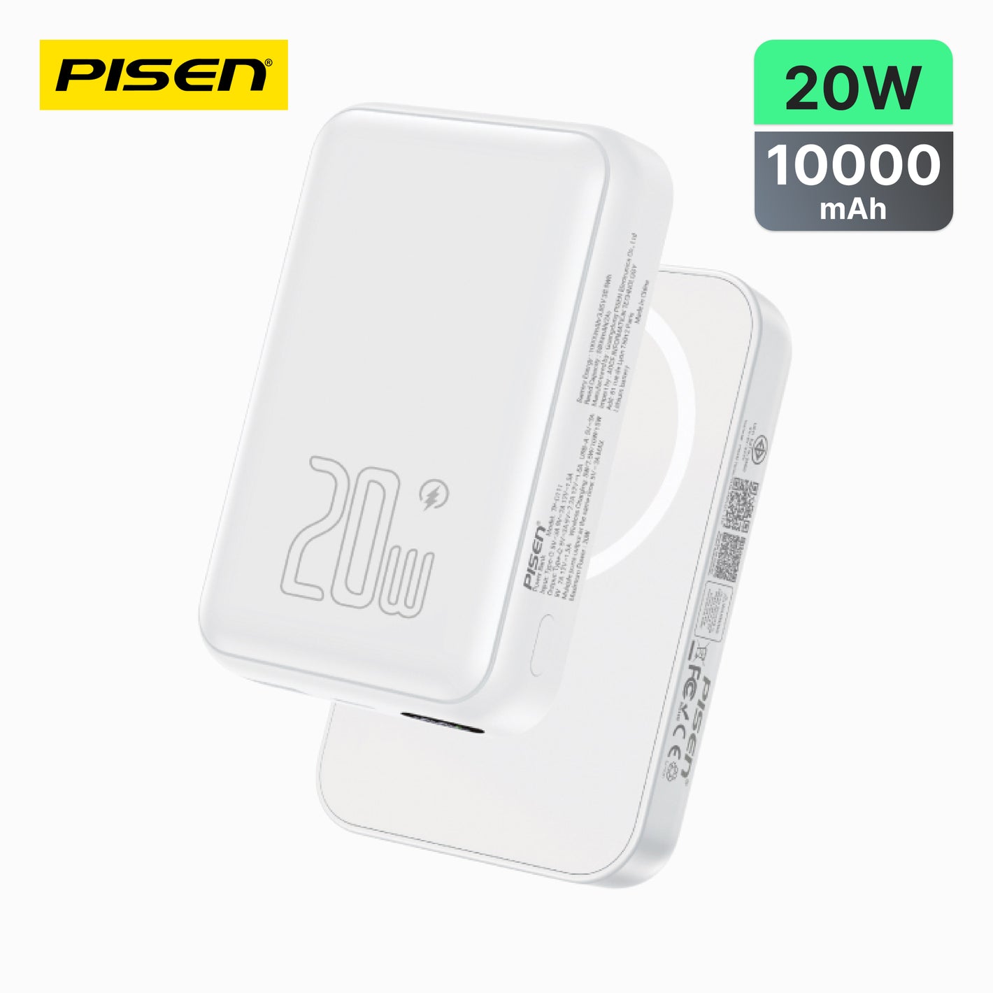 PISEN Quick PowerMag Magnetic 20W 10000mAh Power Bank TP-D111 - PisenBiz