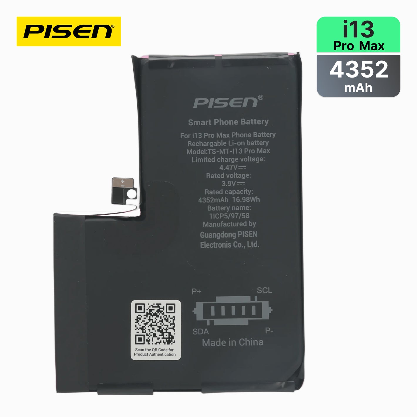 PISEN iPhone 13 Pro Max Mobile Phone built-in battery - PisenBiz