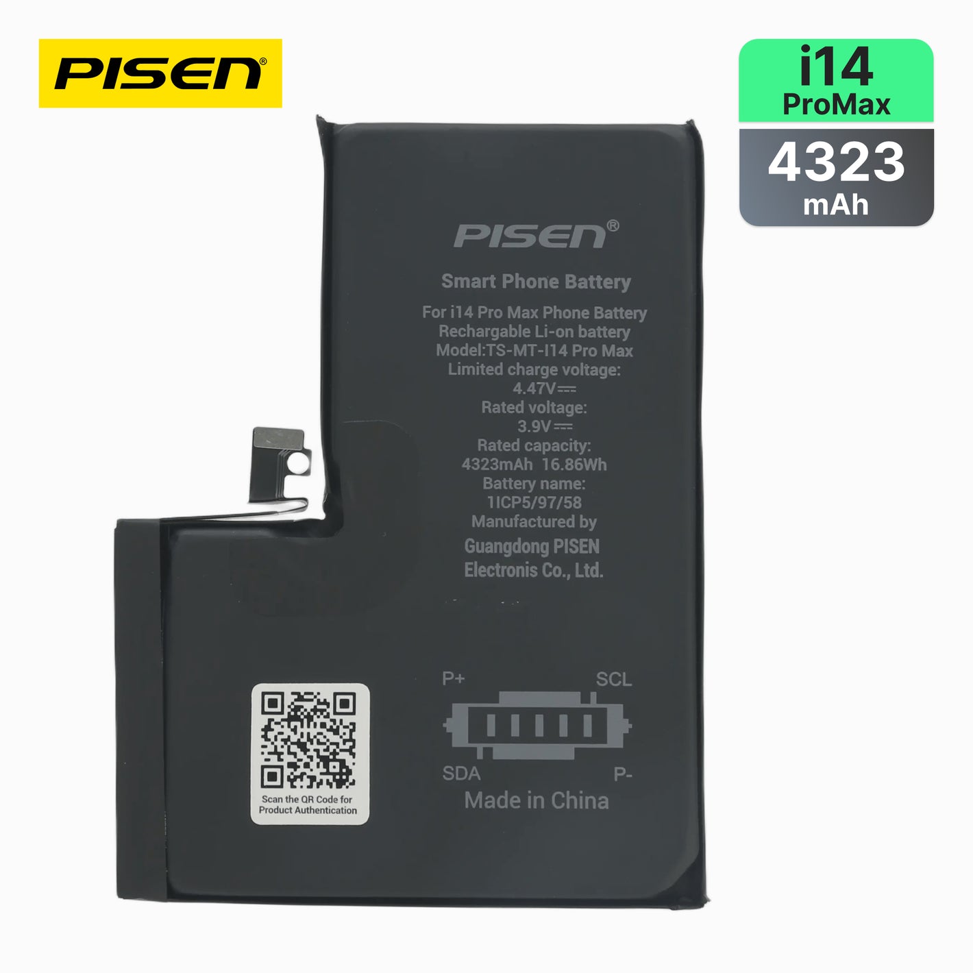 PISEN iPhone 14 Pro Max Mobile Phone built-in battery - PisenBiz