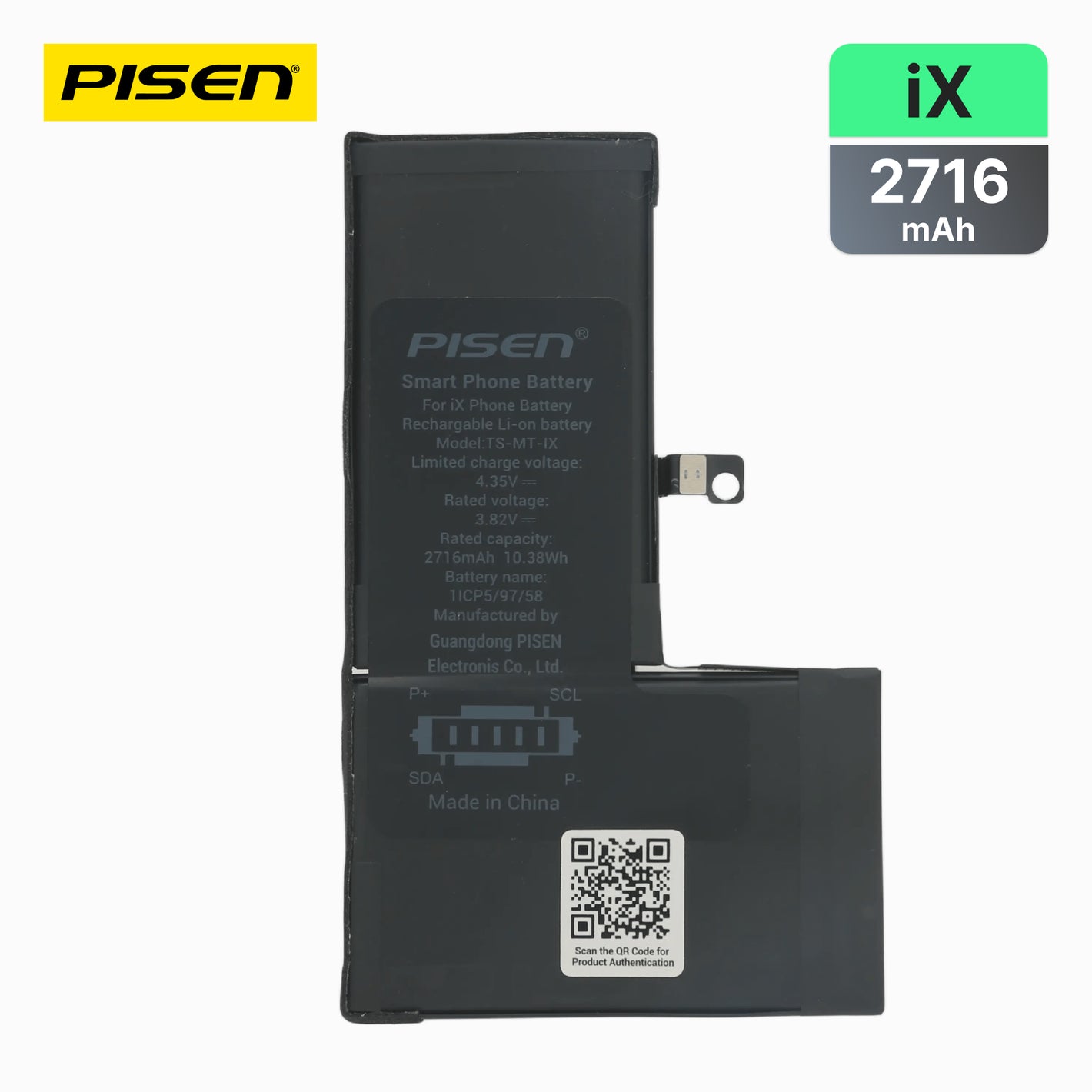 PISEN iPhone X Mobile Phone built-in battery - PisenBiz